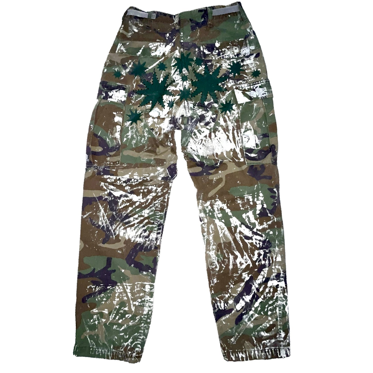 floral/goblins - vintage camouflage army pants